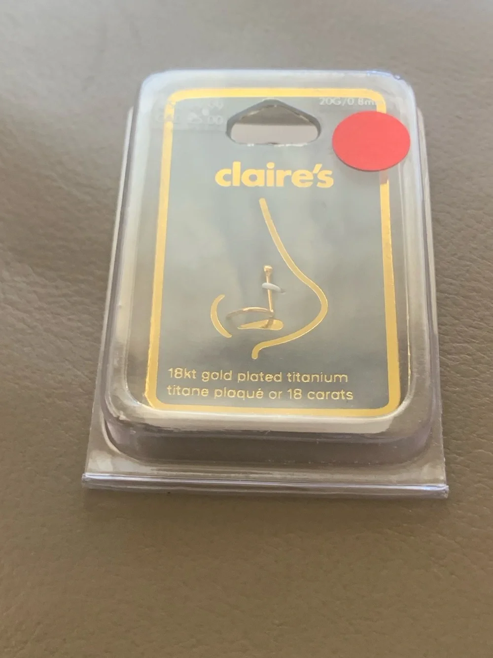 Claire's Gold 18kt Gold Plated Nose Stud